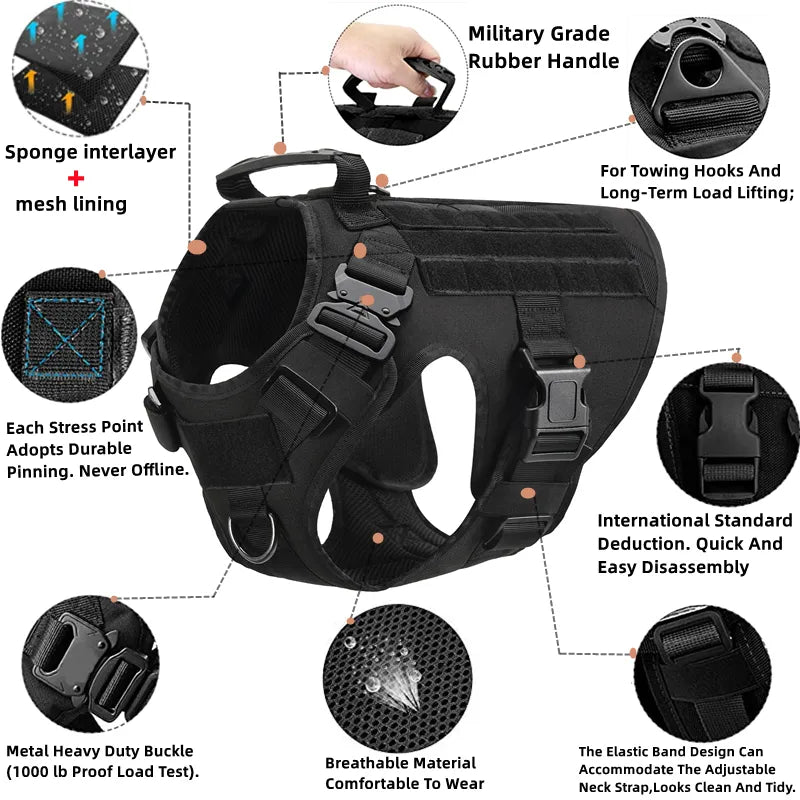 Premium Tactical Military Grade No Pull Harness