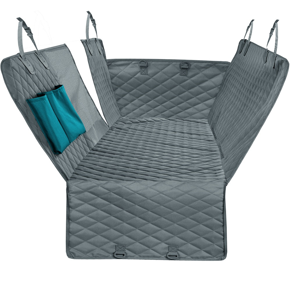 Premium Dog Rear Car Seat Cover +Free Seat Belt Strap