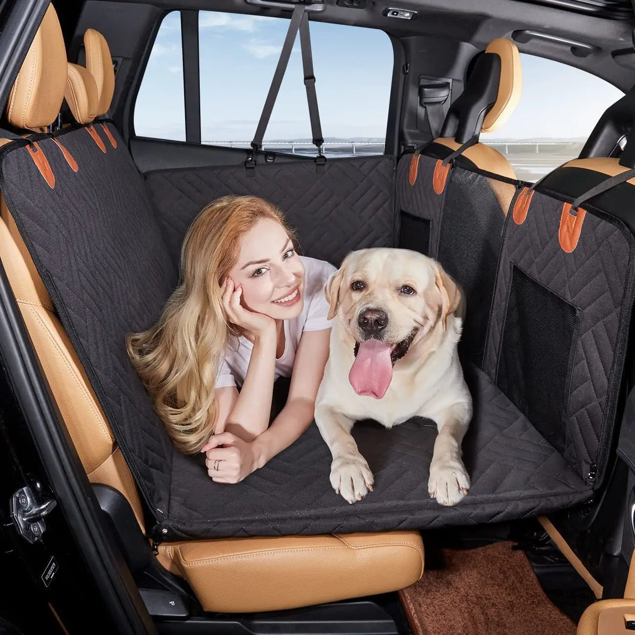 Epic Companion premium hard-bottom backseat cover in use