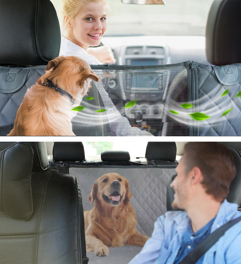 Premium Dog Rear Car Seat Cover +Free Seat Belt Strap