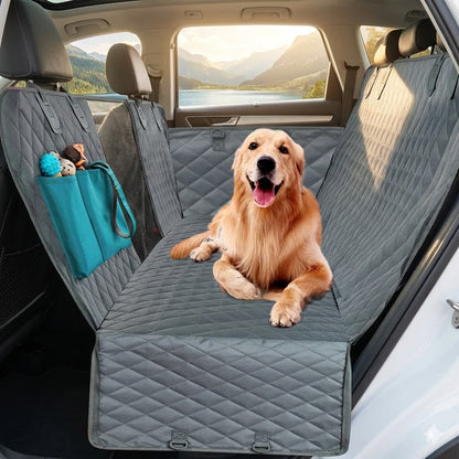 Premium Dog Rear Car Seat Cover +Free Seat Belt Strap